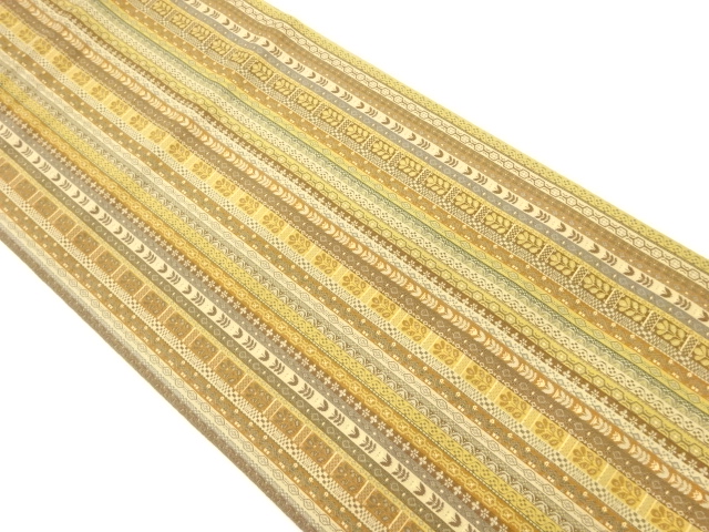 JAPANESE NAGOYA OBI / WOVEN FLORAL PLANTS